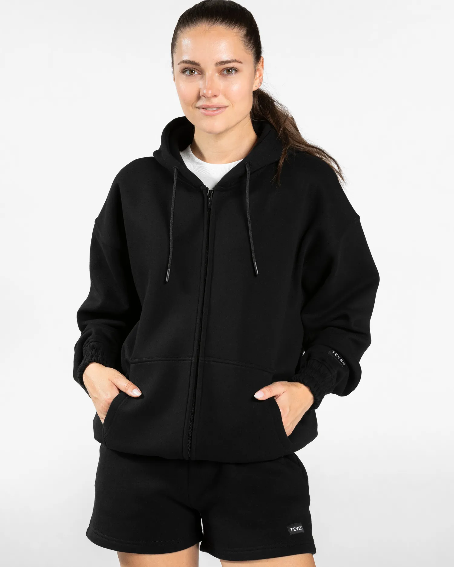 TEVEO Anniversary Oversized Zip Jacke Women ""^Damen Hoodies & Jacken