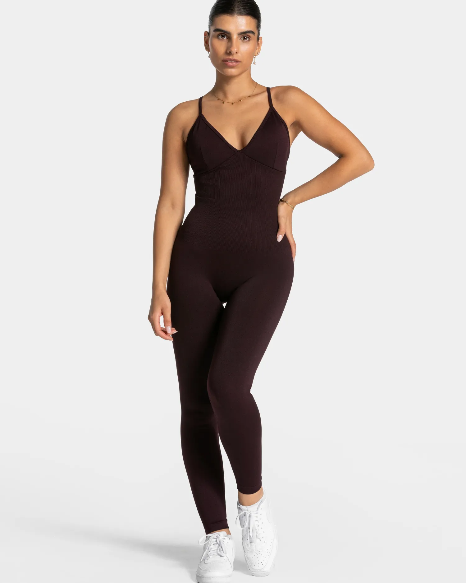 TEVEO Essence V-Back Covert Scrunch Jumpsuit ""^Damen Jumpsuits